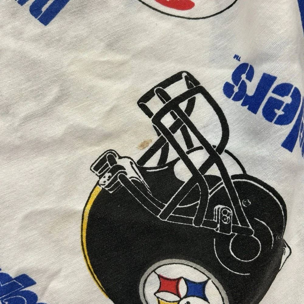Vintage 1995 NFL Fitted Twin Sheet All-Team Helmet Logo American Football USA